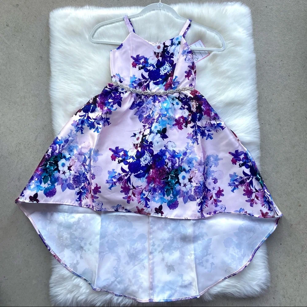 NWT Rare Editions hi-low dress special occasion wedding party size 6 girls - Picture 1 of 9